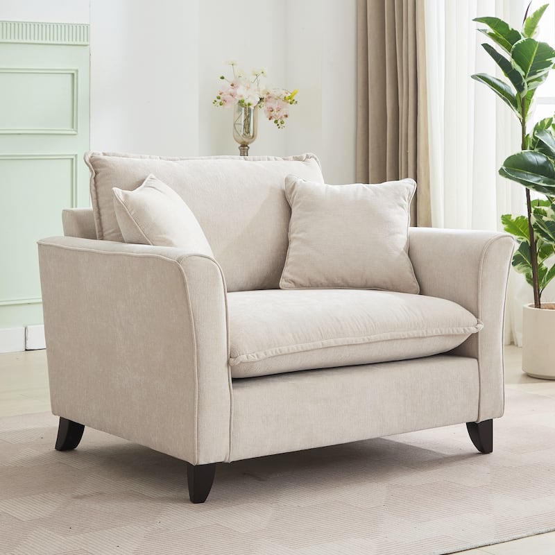 Oversized Armchair, Comfy Chair and a Half Single Sofa with Pillow for Living Room Bedroom