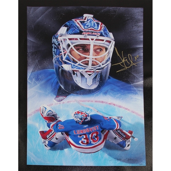 Henrik Lundqvist New York Rangers Giclee 21x28 Canvas