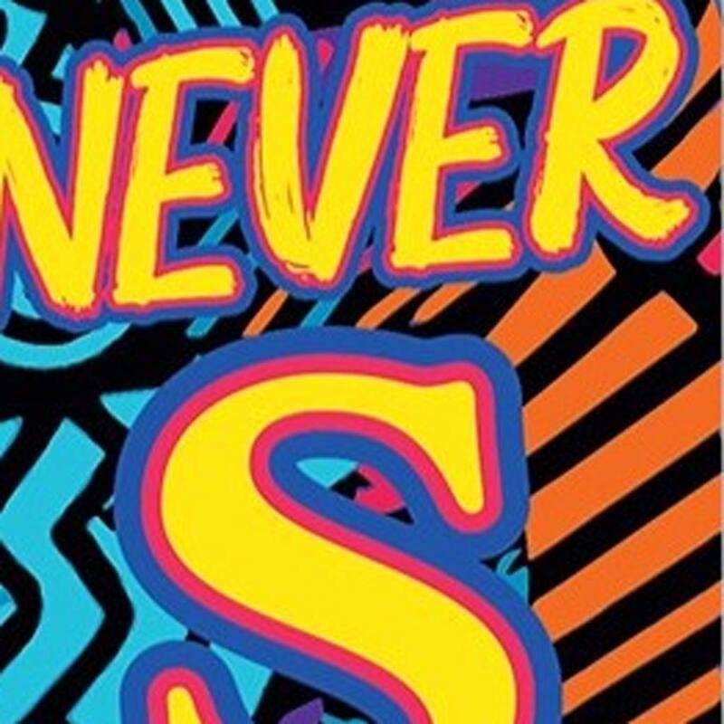 HomeRoots 36" Blue Black And Yellow Solid Wood Never Stop The Beat Porch Sign