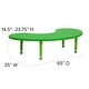 preview thumbnail 17 of 41, 35"Wx65"L Half-Moon Plastic Adjustable Activity Table for 8 - 65"D x 35"W x 14.5" - 23.75"H