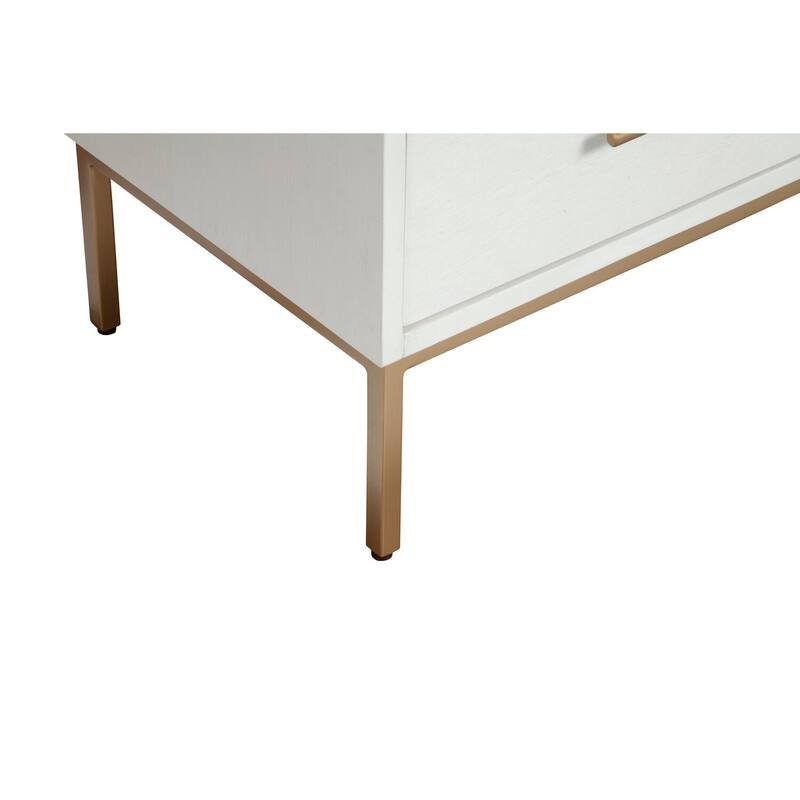 Two-Tone Wood 2-Drawer Nightstand - Simple and Functional Bedside Storage Organizer