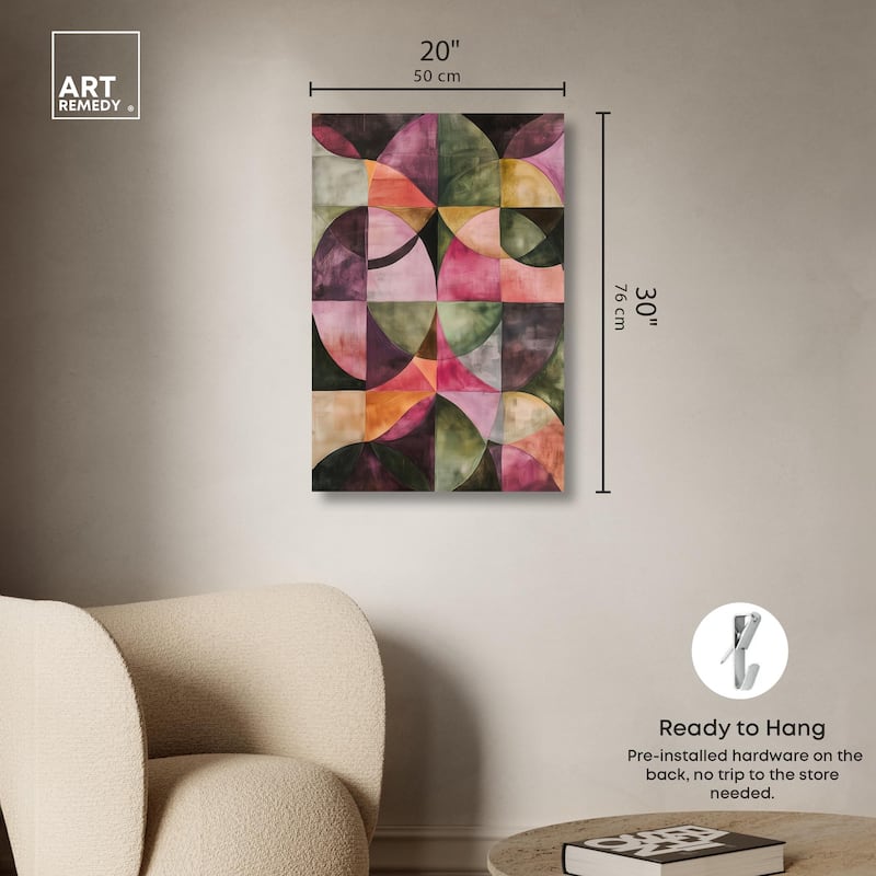 Tessellated Arcs Canvas by Art Remedy, Gallery Wrapped