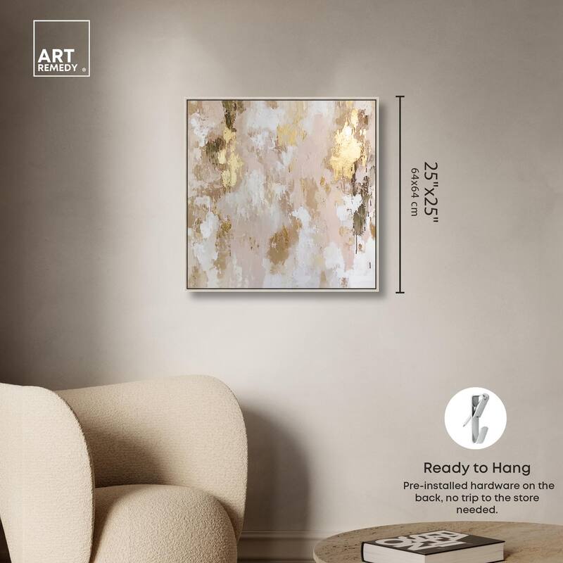 Golden Glimmer Gesture I Canvas by Art Remedy