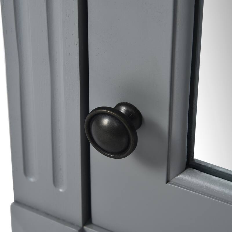 24" Wall Mounted Bathroom Storage Cabinet with Mirror, Over the Toilet Space Saver Medicine Cabinet