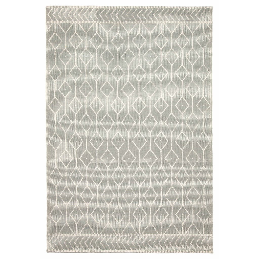 ECARPETGALLERY Braid weave Sienna Green Wool Rug - 5'11 x 8'11