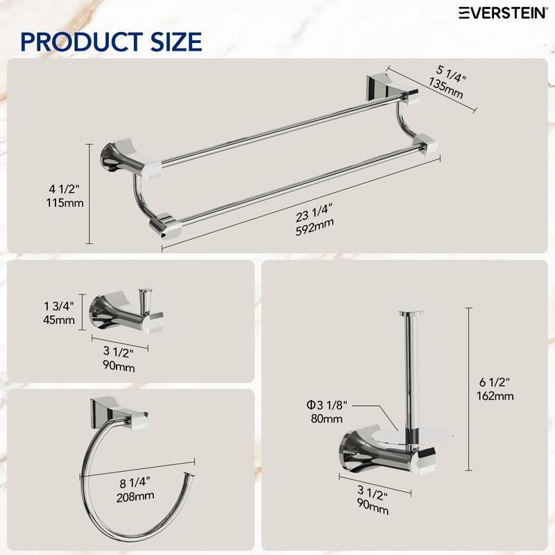 4-Piece Bathroom Hardware Set Bathroom Accessory Set
