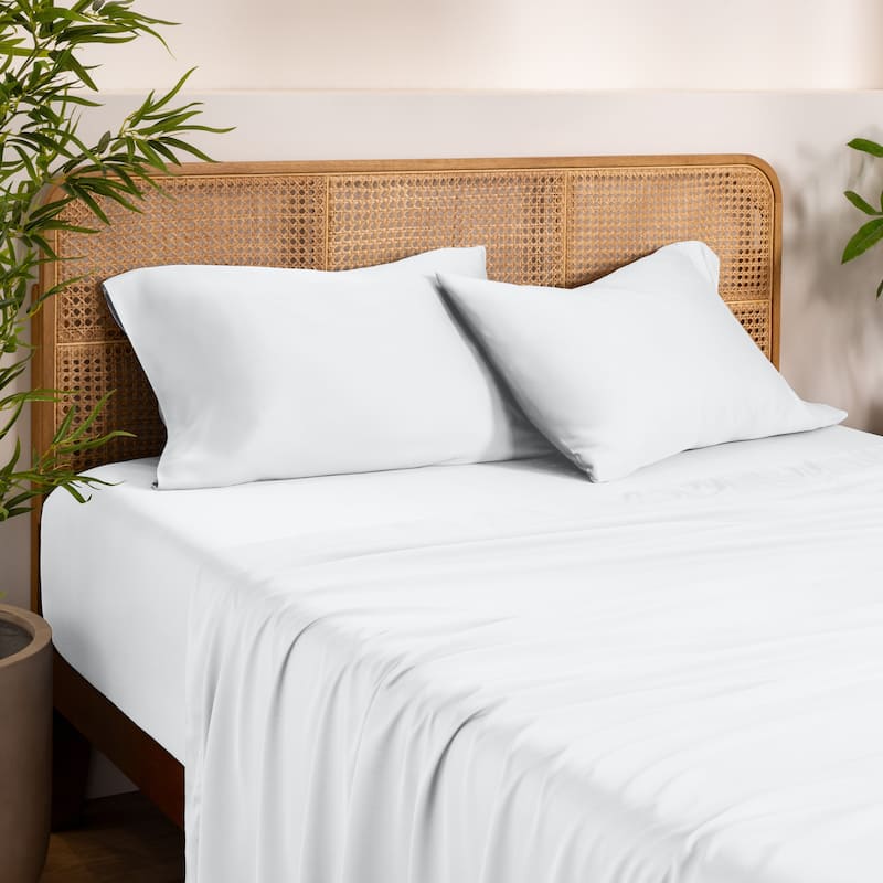 Bare Home Rayon from Bamboo Pillowcase Set - King - White