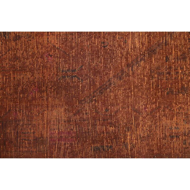 ECARPETGALLERY Hand-knotted Color Transition Burnt Orange Wool Rug - 4'9 x 8'6