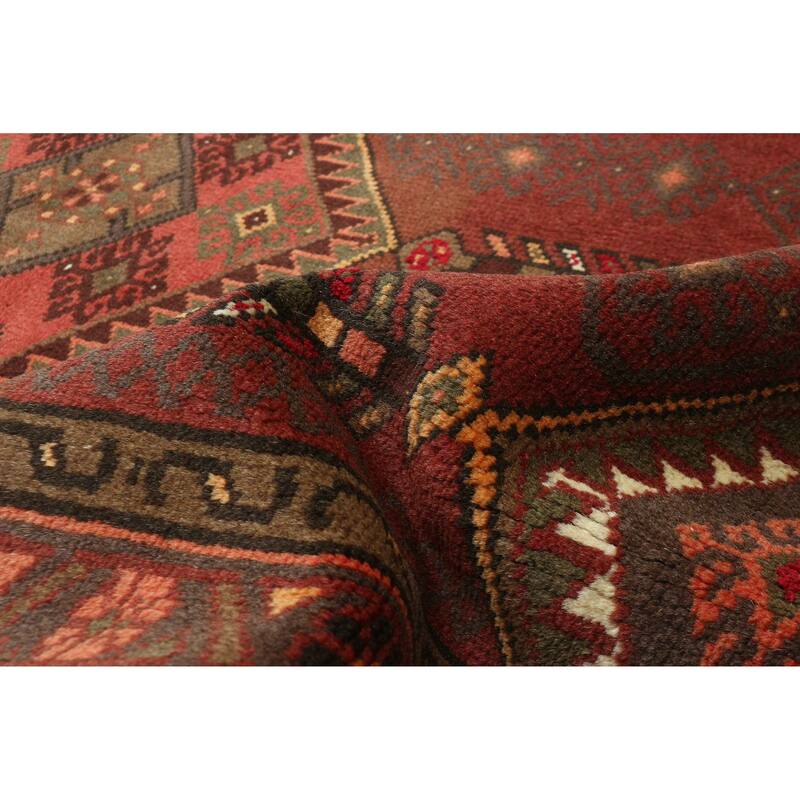 ECARPETGALLERY Hand-knotted Andelz Dark Red Wool Rug - 3'5 x 4'10