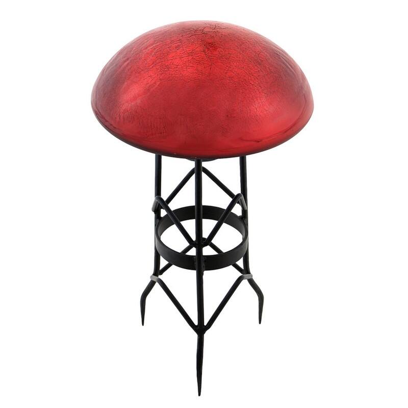 Achla Designs Glass Toadstool Gazing Globe Ball, 9 Inch Diameter