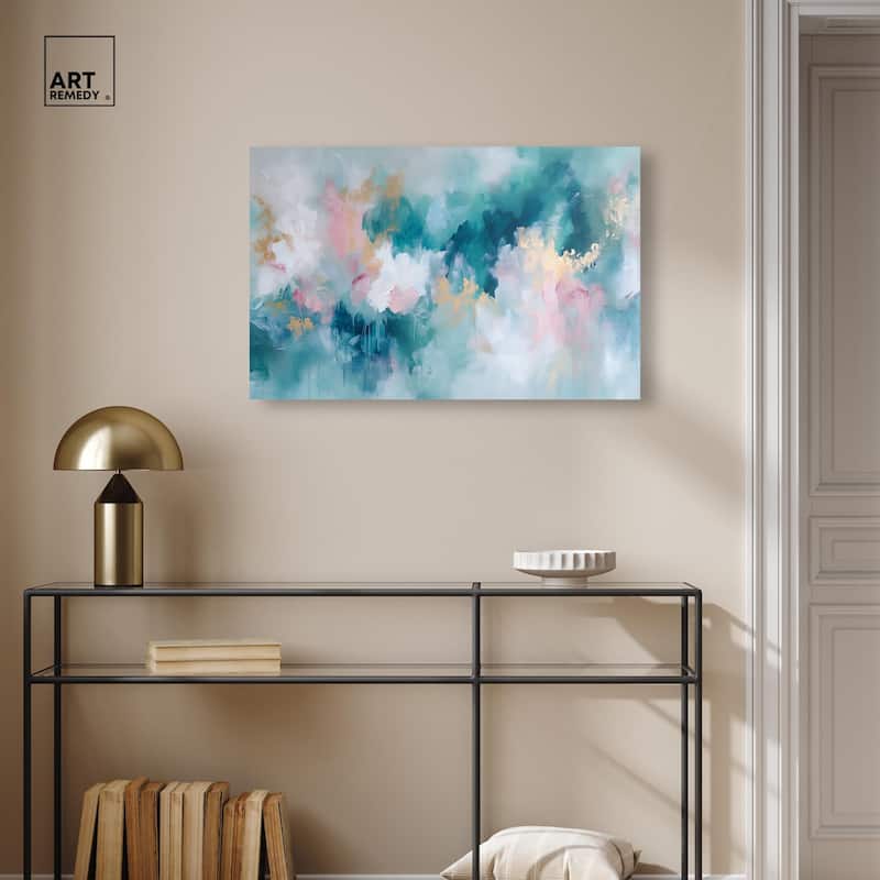 Emerald Sky Canvas by Art Remedy, Gallery Wrapped