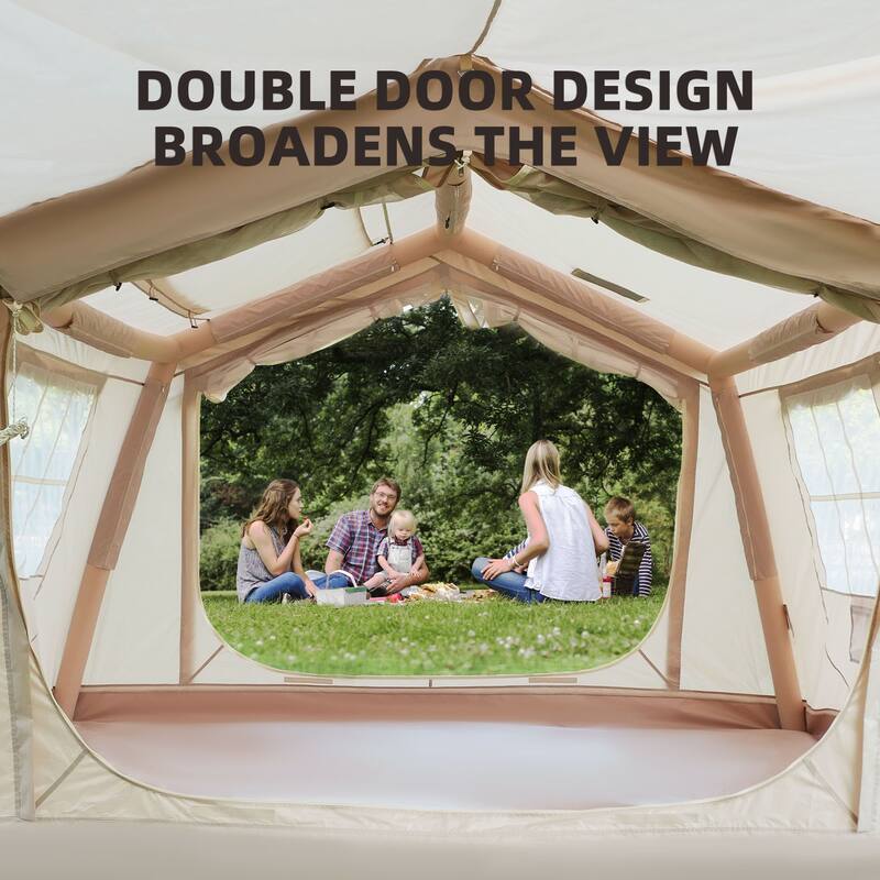 8 m² Inflatable Tents for Camping, Blow Up Tent with Hand Pump,Easy Setup InflatableTent 4Season Tent, Waterproof Oxford