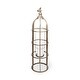 preview thumbnail 1 of 5, Gerson I Large Cage-Style Gold Metal Candle Holder Lantern