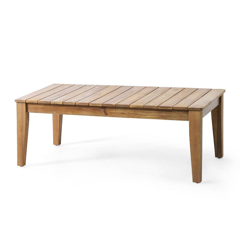 Rossville Outdoor Acacia Wood Loveseat and Coffee Table Set by Christopher Knight Home
