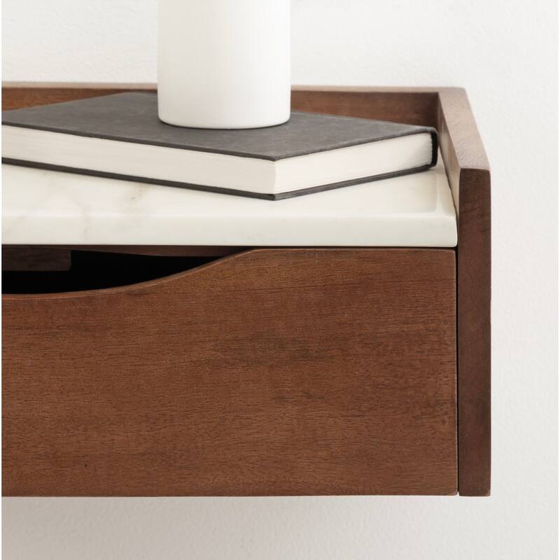 Kate and Laurel Kitt Premium Sold Wood Floating Shelf Side Table