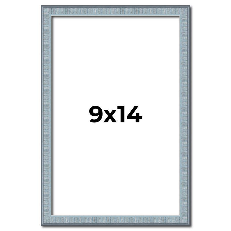 9x14 Frame Rustic Sky Blue Solid Wood Picture Frame | 0.75 Inch
