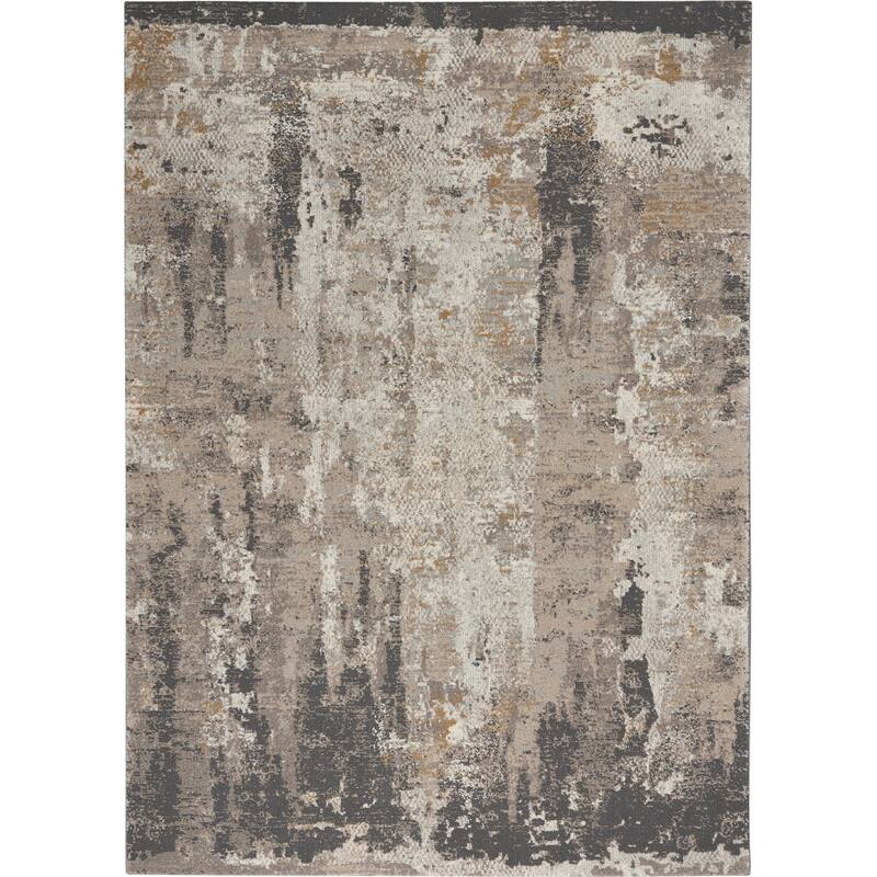 Jolah Power Loomed Abstract Modern Area Rug By HomeRoots - 72' X '48' X '0.38