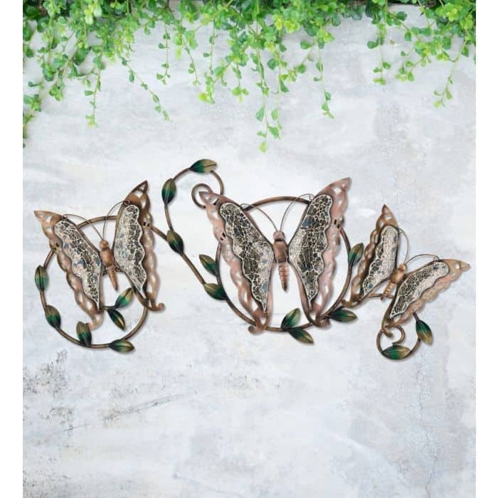 Mosaic Triple Butterfly Wall Decor