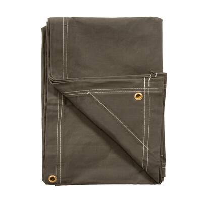 Stansport Heavy-Duty Canvas Tarp 6' x 8' - O.D. Green