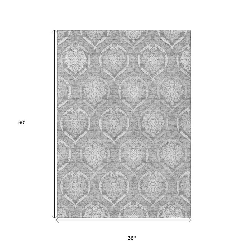 HomeRoots Medallion Transitional Rectangle Outdoor Rug