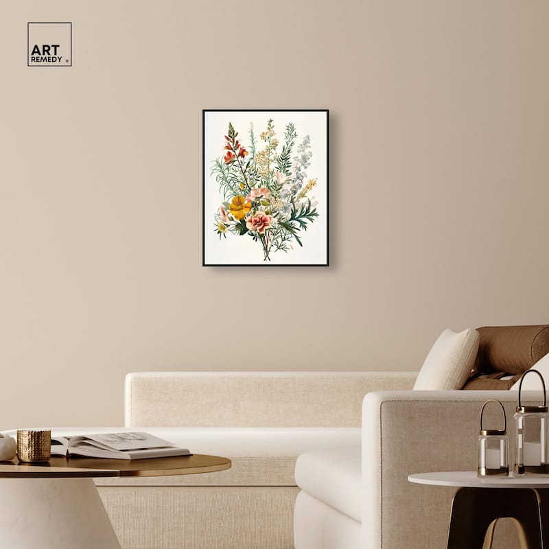 Quaint Bouquet Canvas by Art Remedy