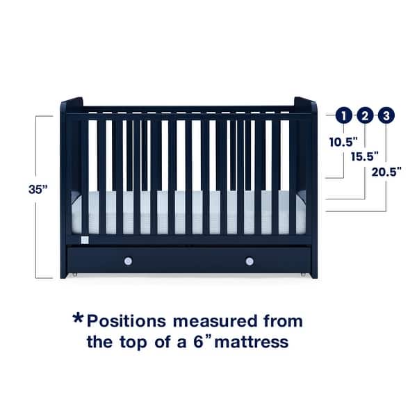 dimension image slide 0 of 8, Graham 4-in-1 Convertible Crib with Storage Drawer - Greenguard Gold Certified