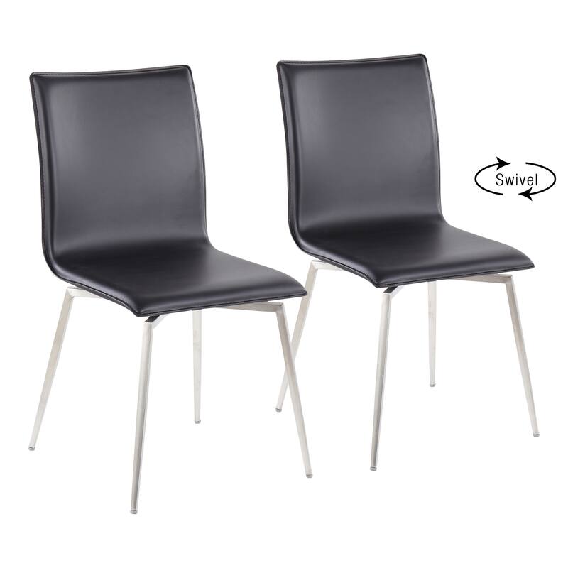 Strick & Bolton Tyra Upholstered Chair with Swivel - Set of 2