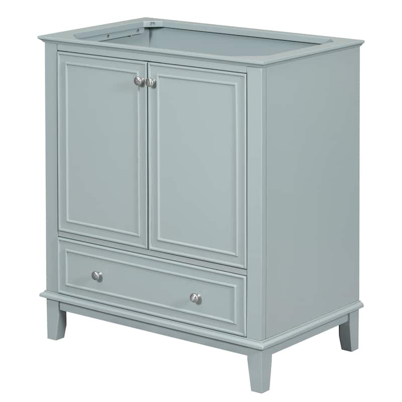 30" Bathroom Vanity without Sink,with Doors and Drawer - Green