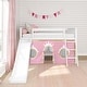 preview thumbnail 2 of 20, Max and Lily Classic Twin-Size Low Loft with Easy Slide and Curtain