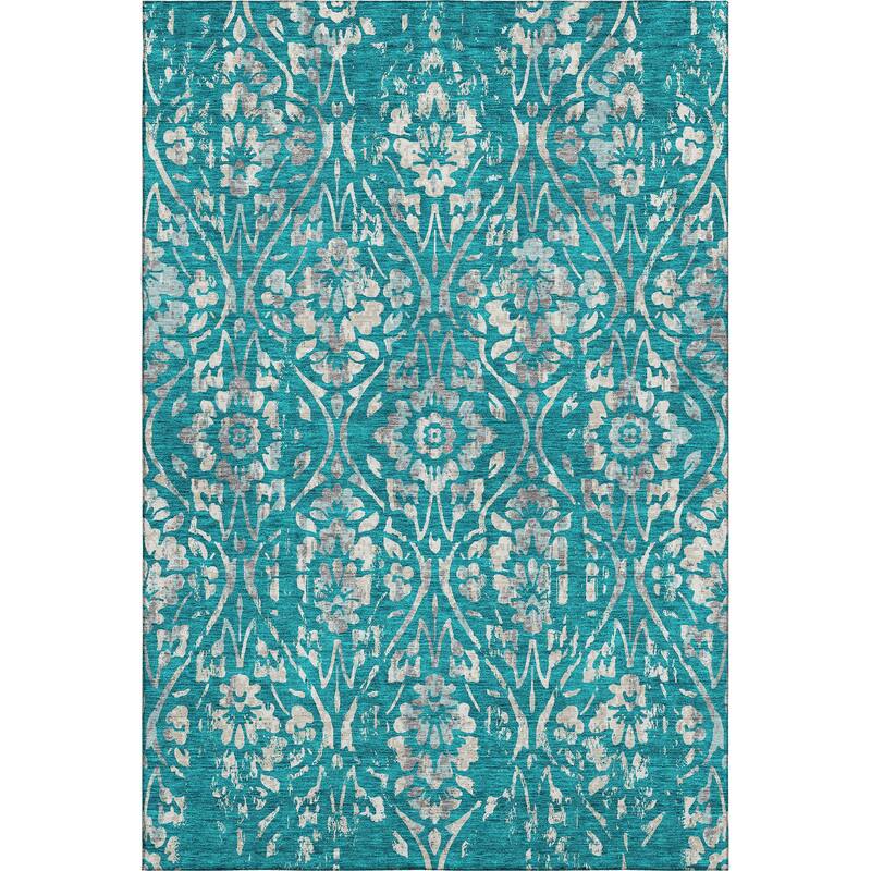 Premium Washable Super Soft Floral Damask Mayfield Rug