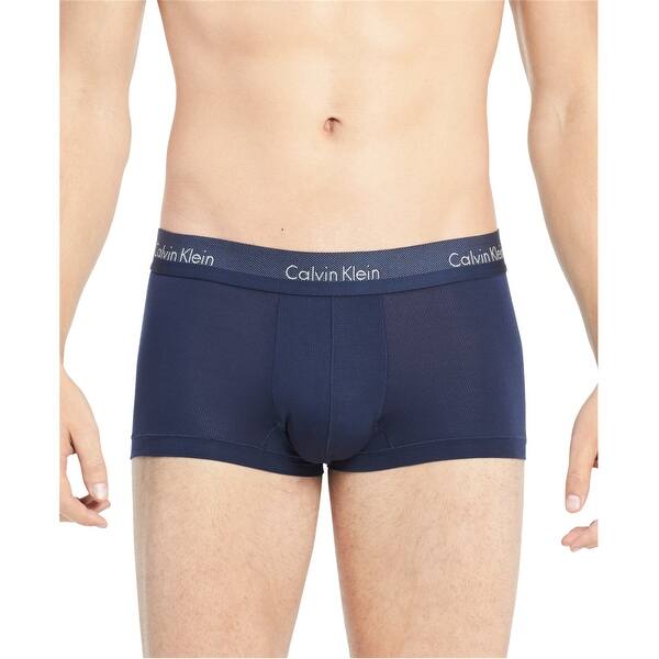 Shop Black Friday Deals On Calvin Klein Mens Low Rise Underwear Boxers Blue Large Overstock 29750371