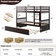 preview thumbnail 13 of 18, Costway Twin Over Twin Bunk Bed with Twin Trundle Solid Wood Frame - See Details