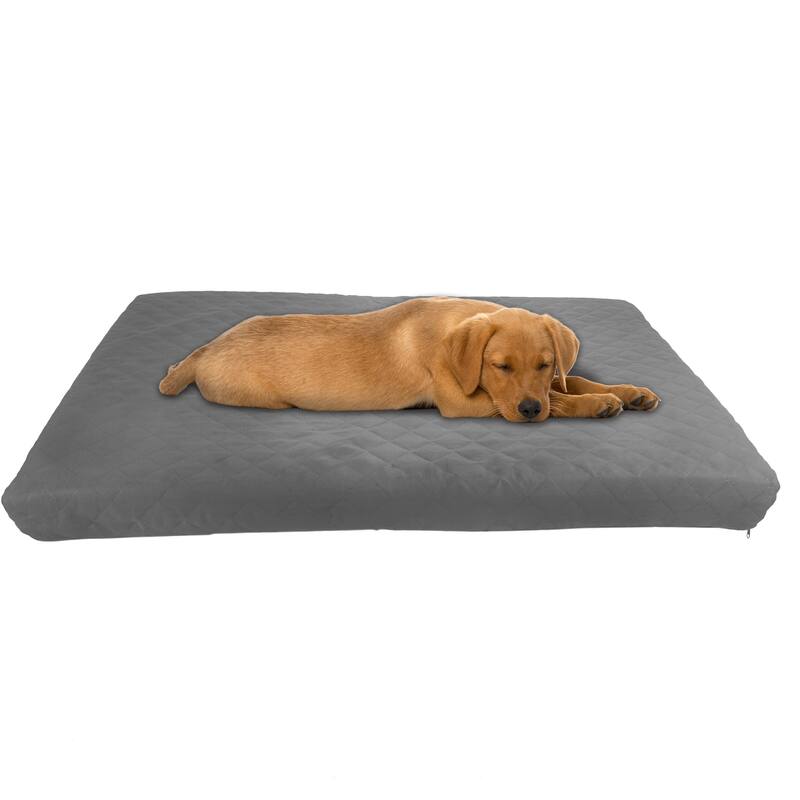 PETMAKER Waterproof Memory Foam Indoor/Outdoor Pet Bed - Gray - Large