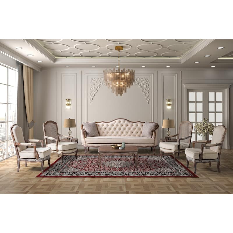 Master Collection Floral Transitional Area Rug
