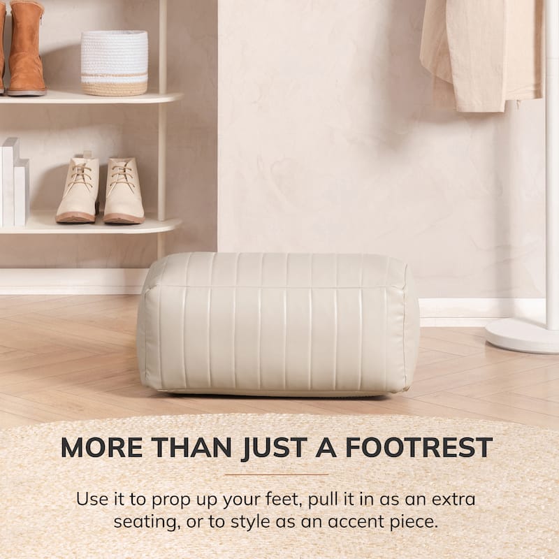 Jani Footrest Bench Ottoman Pouf - Handcrafted for Seating, Footrest, Home Decor for Living Room, Bedroom Pouf
