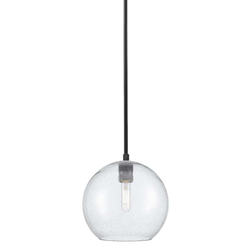 Innovations Lighting 434-1S-10-10 Crown Point Pendant Crown Point 10" - Matte Black / Seedy