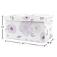 preview thumbnail 2 of 2, Purple Watercolor Floral Collection Girl Kids Fabric Toy Bin Storage - Lavender, Pink and Grey Shabby Chic Rose Flower
