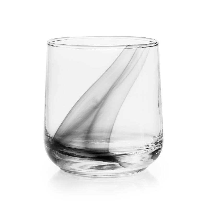 Libbey Ascent Black Ribbon Rocks Glasses, 13 ounce, Set of 8 - Set of 8