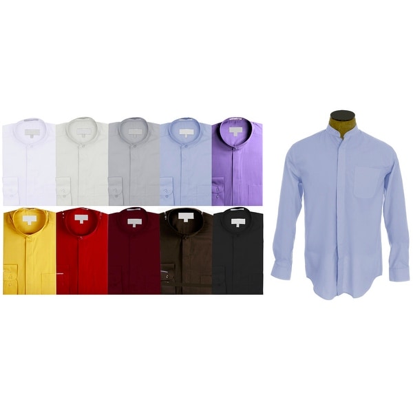 big and tall collarless dress shirts