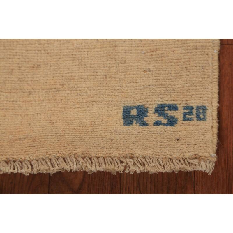 Gabbeh Oriental Foyer Rug Hand-Knotted Wool Carpet - 2'1"x 3'0"
