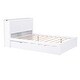 preview thumbnail 9 of 14, Full Size Storage Platform Bed with Twin Size Trundle, Pull Out Shelves, and Headboard for Space-Saving Solutions, White