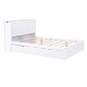 preview thumbnail 9 of 16, White Full Size Platform Bed with Twin Trundle and Pull-Out Storage Shelves