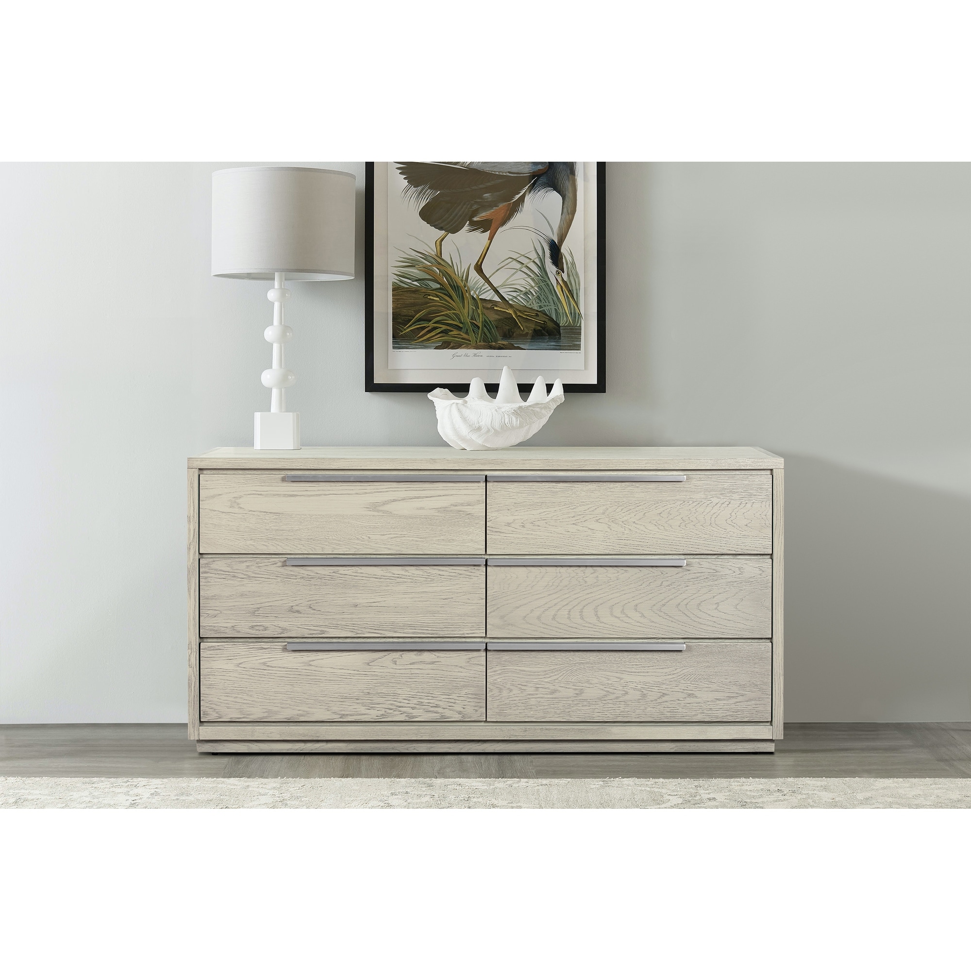 Abbey Modern Solid Wood 6 Drawer Dresser