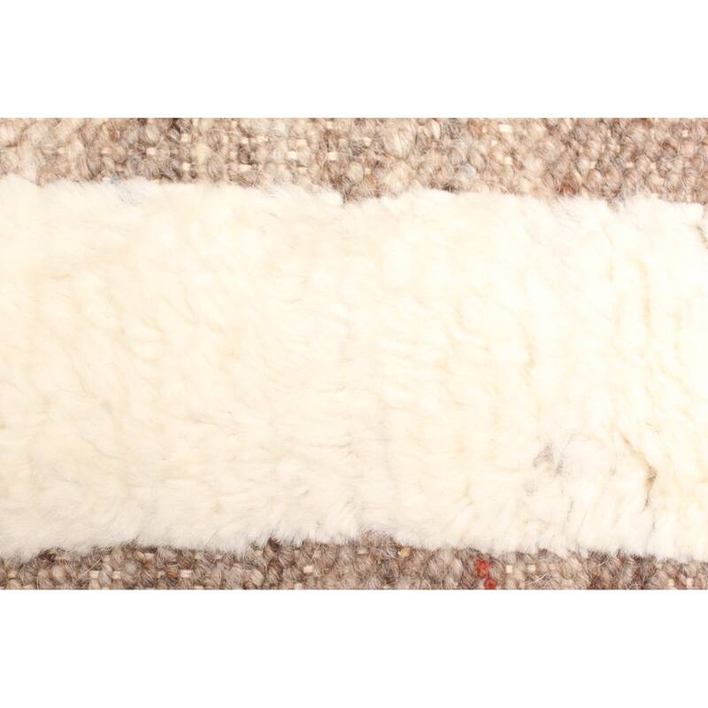 ECARPETGALLERY Braid weave Sienna Cream Wool Rug - 5'3 x 7'10