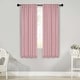 preview thumbnail 158 of 198, Superior Solid Machine Washable Room Darkening Curtains with Back Tabs, Set of 2 26" x 63" - Mauve chalk