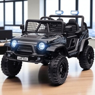 12V Kids Ride-On Truck with Remote Control, Dual Motors, 3-Speed, Suspension Wheels, LED Lights, Music & Horn, Ages 3-6