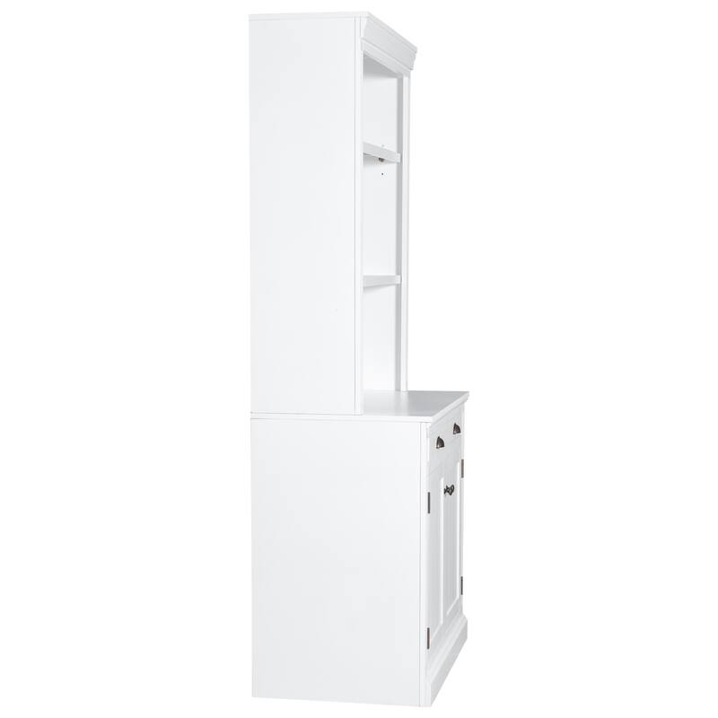 Modern Bookcase with 2 Doors and 1 Drawer,Storage Bookcase with Open Shelves