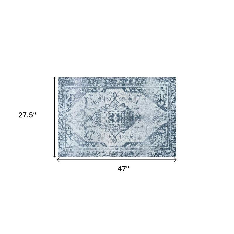 HomeRoots Oriental Traditional Rectangle Area Rug - 47.00 in. x 27.50 in. x 0.25 in.