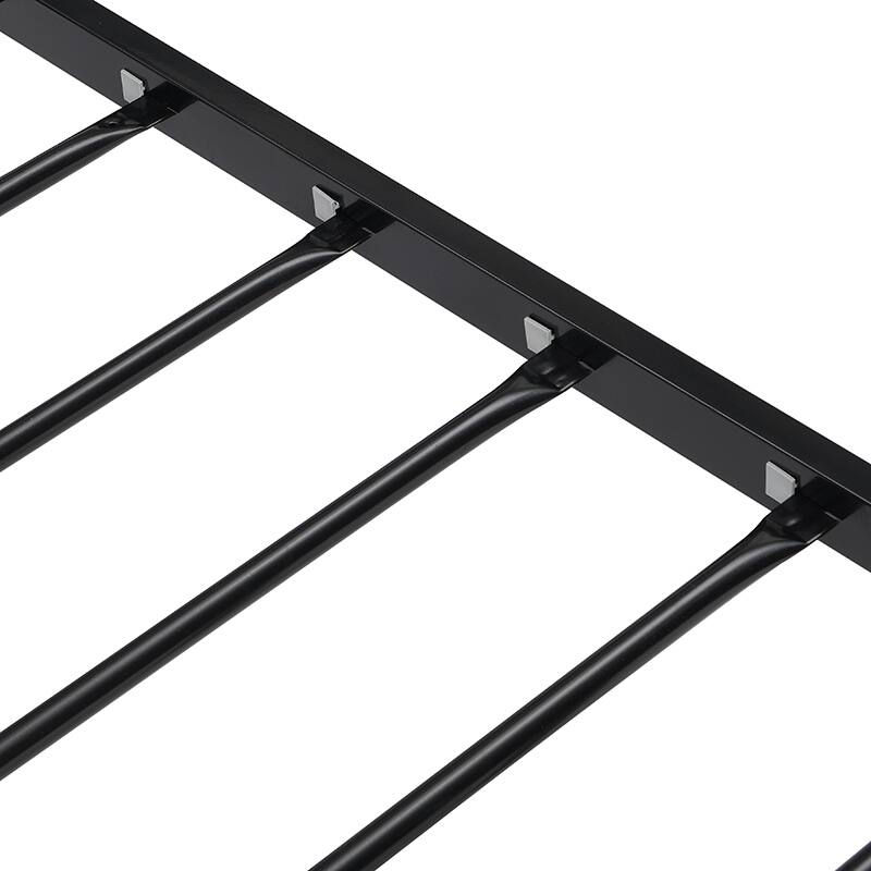Modern Style Sturdy System Metal Bed with Headboard and Footboard for Bedroom