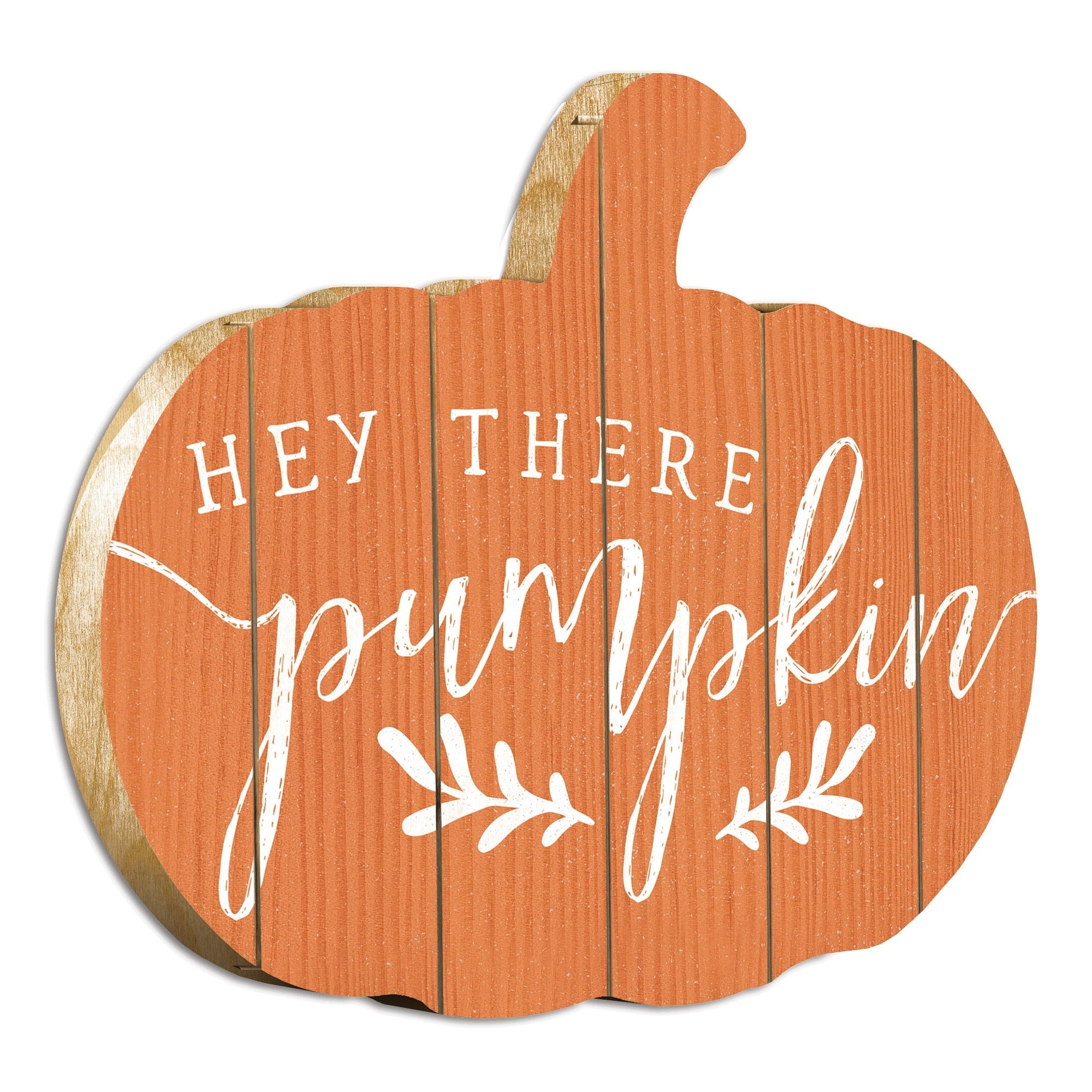 Orange and White Hey There Pumpkin Shaped Wall Art Orange and White Hey There Pumpkin Shaped Wall Art